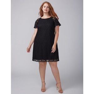 Lane Bryant Flutter-Sleeve Lace Swing Dress NWOT